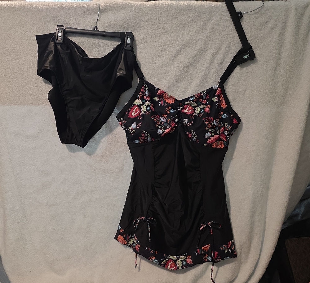 Floral Black Women's Bikini Set